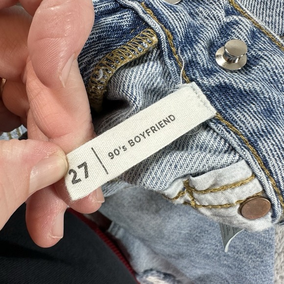 Pacsun Jeans‎ Womens 27 90s Boyfriend Retro Wide Leg Distress High Rise - Picture 5 of 11